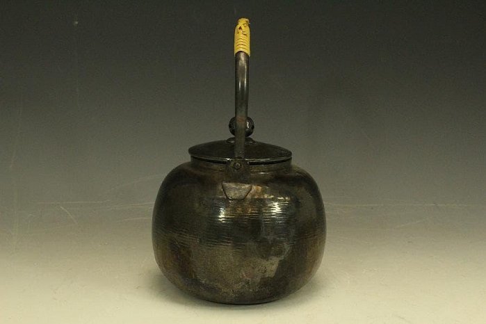 茶道具昭和復古秀峰堂いぶし銀急須藥罐湯沸し890 | Yahoo拍賣