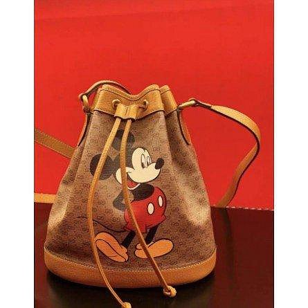 全新法國正品 Gucci 古馳 水桶包 迪士尼米奇聯名款 肩背包 單肩包 斜背包 限量款 602691