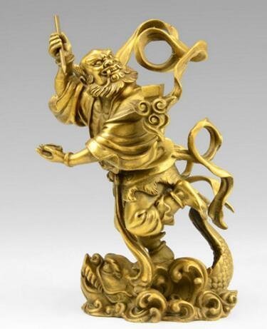 純銅魁星爺魁星天師魁星點斗文運之神銅像鎮宅辟邪銅器工藝品擺件4449c