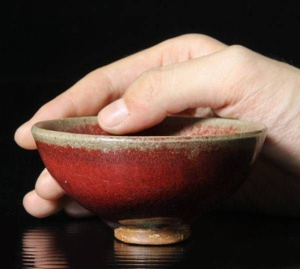 北宋建陽窯柿紅釉歛口小茶盞| Yahoo拍賣