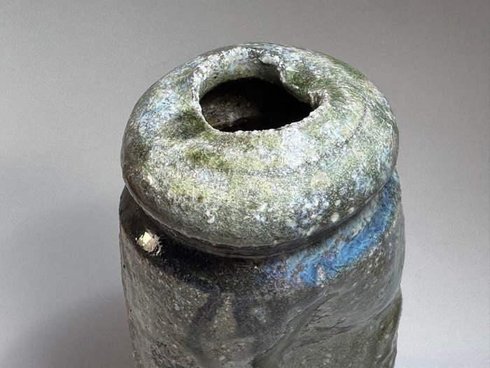 越前唐津燒】三好健太郎製花瓶18公分割竹式登窯| Yahoo拍賣