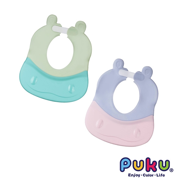 Puku 藍色企鵝 可調式幼兒洗髮帽-粉紫/藍綠【佳兒園婦幼館】
