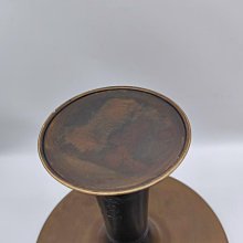 日本池坊花器唐銅花器高岡銅器池坊文字高：22cm 寬：25.5c 古玩收藏老