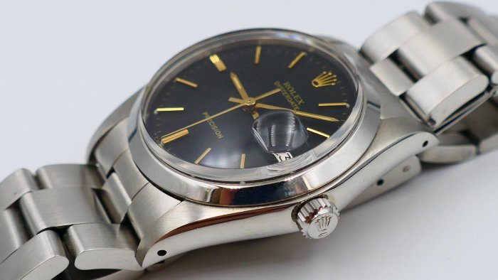 【美好時光】罕見黑面金釘版本ROLEX勞力士6694有原始保單收藏品適出