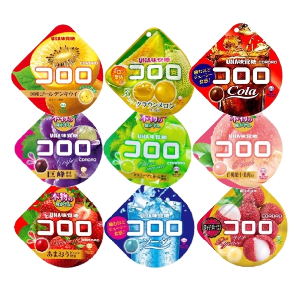 【UHA 】日本零食 味覺糖 Kororo 酷露露 草莓 水蜜桃 汽水 葡萄 荔枝 奇異果 哈密瓜 日本糖果 軟糖