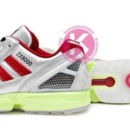 日本限定atmos ZX8000 GLOW IN THE DARK 聯名款全銀銀紅螢光M17283
