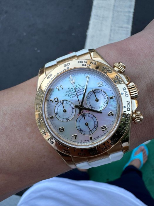 勞力士Rolex116518MOP白貝蝶（可交流貴金屬勞力士116508保羅面.皮卡丘）