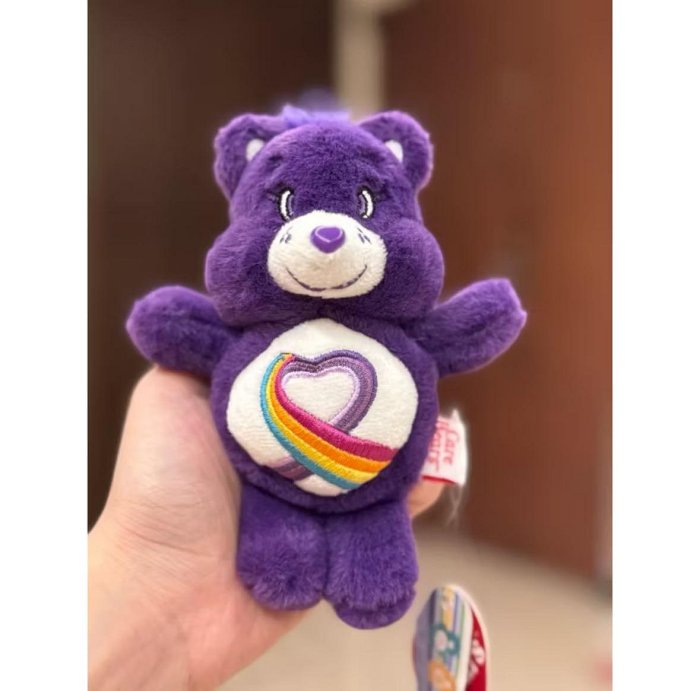 深紫色Care Bears 彩虹熊🌈玩偶吊飾