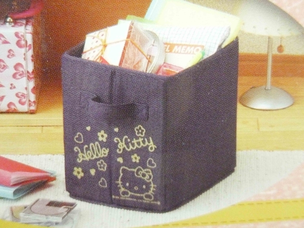 【震撼精品百貨】Hello Kitty 凱蒂貓~收納盒-牛仔藍色【共1款】