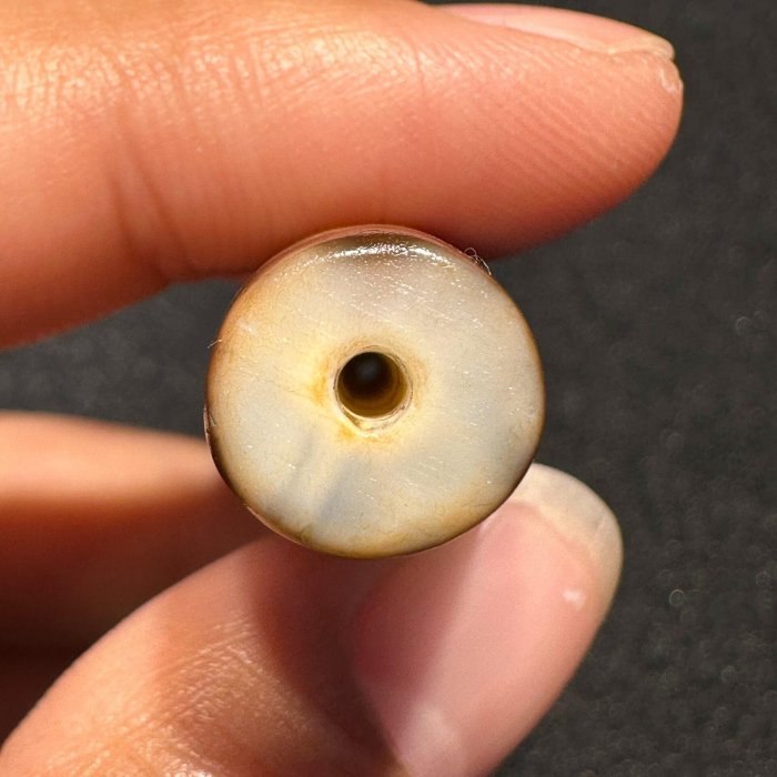 嚴選臺灣工藝精品牙黃金剛虎牙九眼天珠，尺寸約77.5x14.8mm，適合收藏