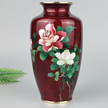 嚴選日本七寶燒銅瓶插花藝術珍藏歲月痕添風華正規實拍供您參考七寶燒