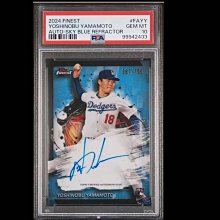 150枚限定 Finest 山本由伸 Uncommon RC PSA 10 2024 TOPPS FINEST YOSHINOBU YAMAMOTO SKY BLUE AUTO /150 PSA 10