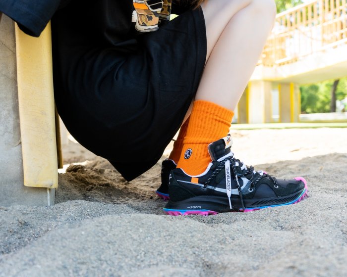 off white terra kiger on feet