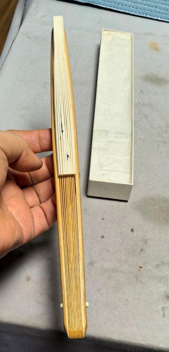 京都長谷川松壽堂書法折扇，竹骨紙面原盒保存，尺寸26cm，新近入藏佳品