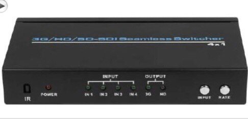 KVM專賣-- SDI-0401G-HD 4進1出 SDI 訊號切換器/4埠3G-SDI切換器/凱文智慧影音