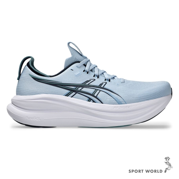 Asics 亞瑟士 慢跑鞋 男鞋 2E寬楦 GEL-NIMBUS 28 淺藍【運動世界】1011C144-404