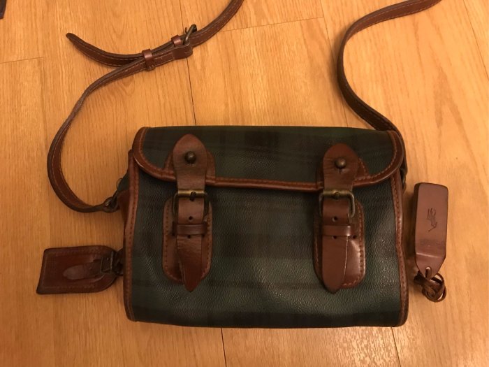 Polo Ralph Lauren 經典 格紋 皮革 包