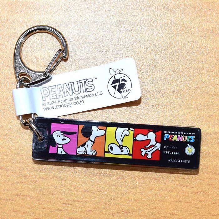 SNOOPY 史努比 吊飾 鑰匙圈 兩面壓克力 日本製正版 ms495