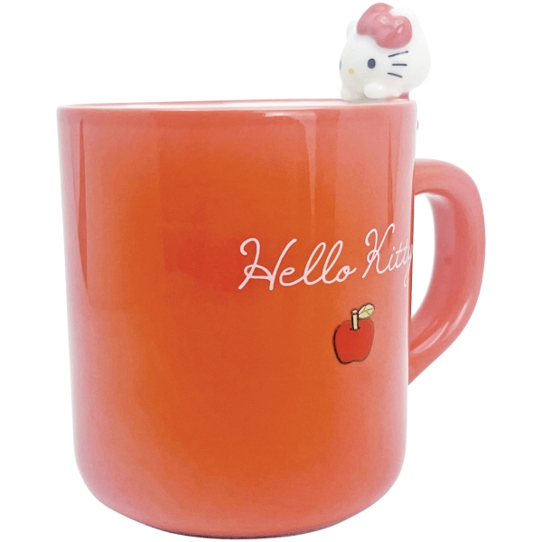 【震撼精品百貨】凱蒂貓 Hello Kitty~日本SANRIO三麗鷗 KITTY陶瓷馬克杯260ml-杯緣趴趴*27388