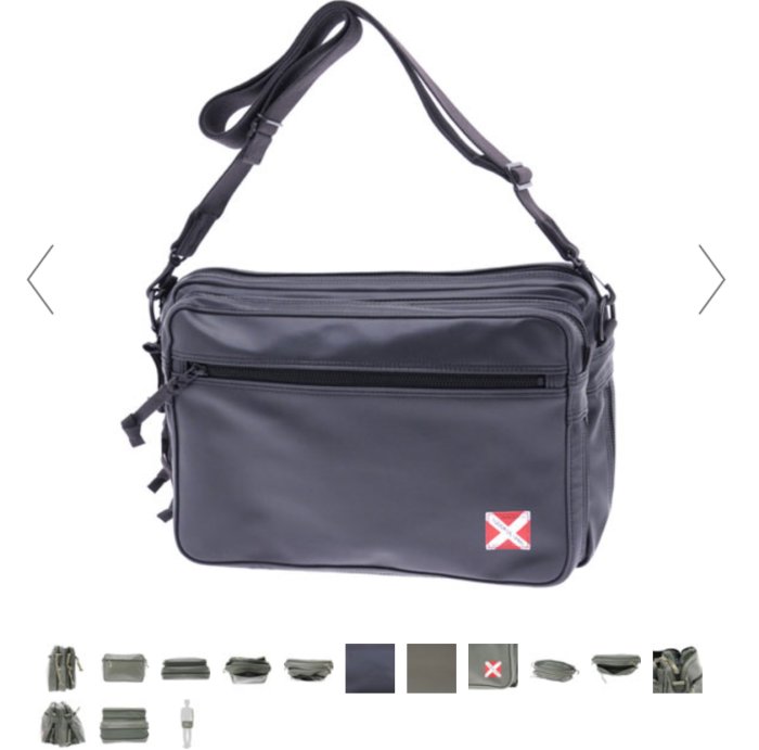 Porter YOSHIDA &CO.LUGGAGE LABEL / LINER SHOULDER BAG黑藍色側背包