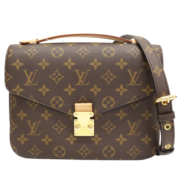 LOUIS VUITTON LV 路易威登 棕色 原花帆布 Pochette Metis 兩用包 M44875 【二手名牌BRAND OFF】