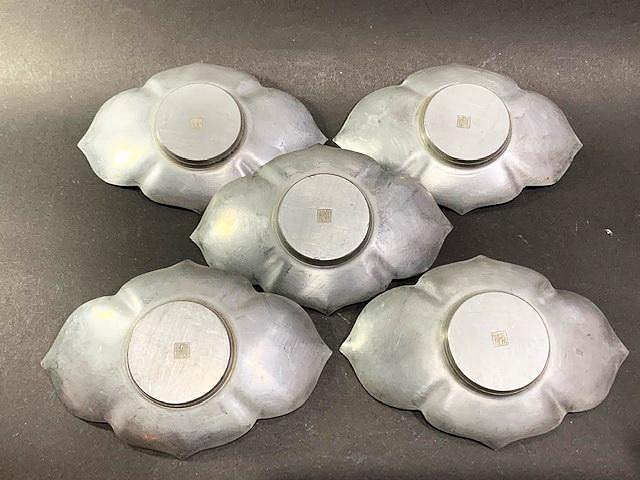 乾茂號造劍木瓜形老錫茶托杯托5客(968) | Yahoo拍賣