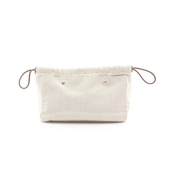 HERMES 愛馬仕 米色 帆布 Fourbi 25 Pouch 收納包 【二手名牌BRAND OFF】