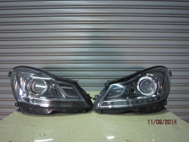 Benz賓士C class W204正原廠自動轉向HID頭燈左右一組,可左右拆賣 含HID放大器不含HID D1S燈泡