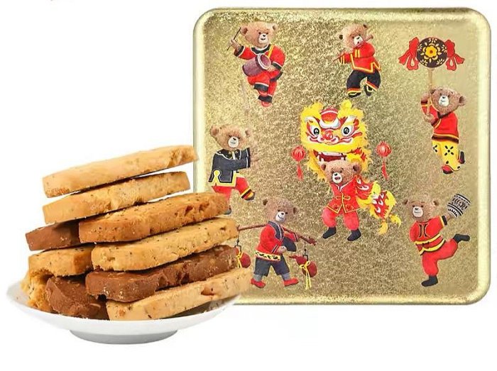 ＊日式雜貨館＊ 香港限定 珍妮曲奇小熊餅乾 jenny bakery香港必買伴手禮 2026最新包裝 金光閃閃系列 小熊餅乾