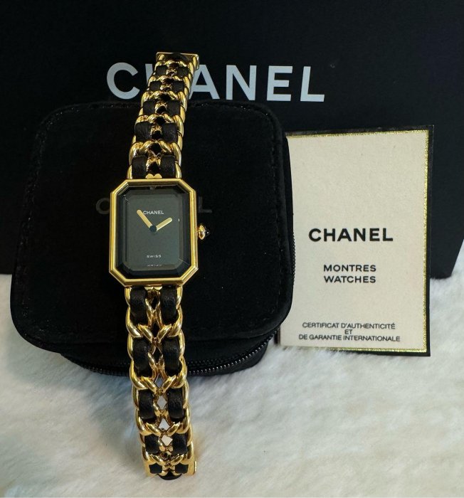 保證真品🔹CHANEL 香奈兒 黑金 首映錶 M號 9新55000現金價