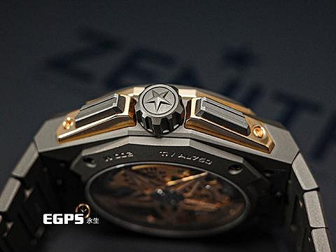 額 ZENITH 真力時Defy Extreme 高震頻87.9100.9004/03.I001 鈦金屬+玫瑰金