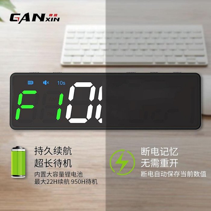 贛鑫 健身拳擊電子LED計時器crossfit計時時鐘比賽訓練迴圈TABATA