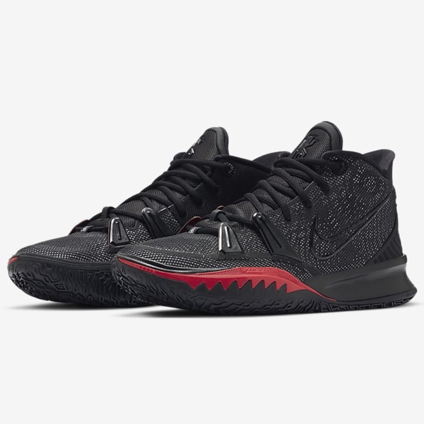 NIKE Kyrie 7 EP 男鞋籃球包覆抓地力Air Zoom 緩震厄文歐文黑紅【運動