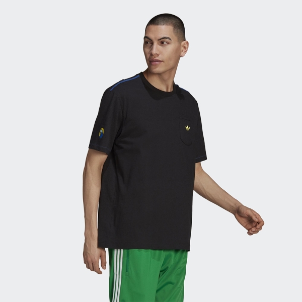 アディダス 半袖Tシャツ BEING GREEN with CRAIG+KARL Adidas CRAIG & KARL 男裝短袖T恤休閒藝術人臉純棉黑【運動世界