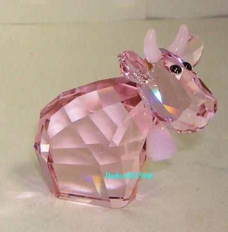 全新~生日禮物~) 施華洛世奇水晶2007年(粉紅牛Pinky Mo)限量牛