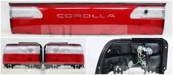 ~~ADT.車燈.車材~~豐田 COROLLA 93-97 AE100 美規紅白 後燈 尾燈含線組+後飾板 一套