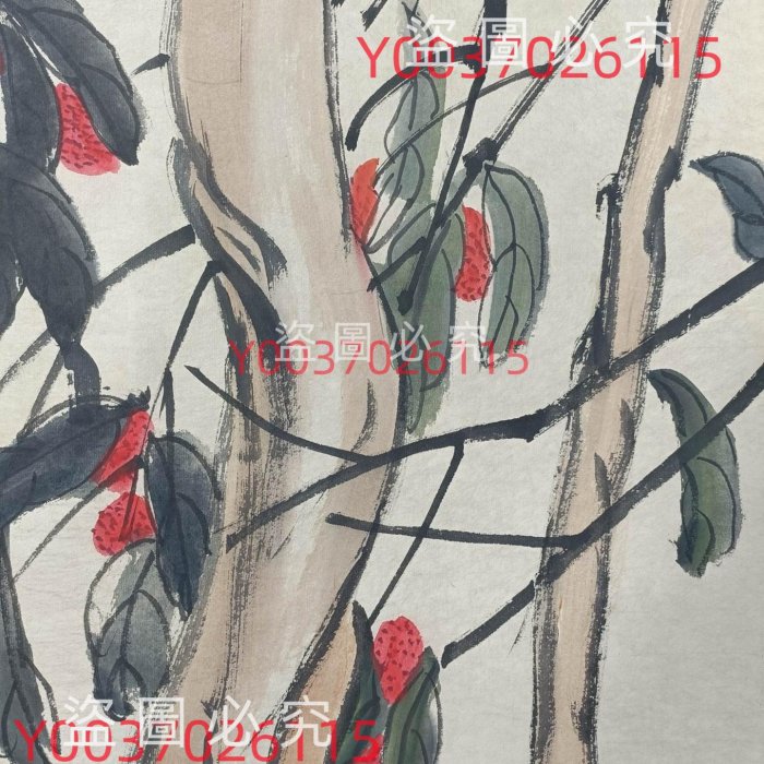 齐白石 荔枝图 中堂画 70×173cm 齊白石荔枝，四尺中堂畫純手繪作品，裝裱尺寸:205*78cm左右，畫芯尺寸