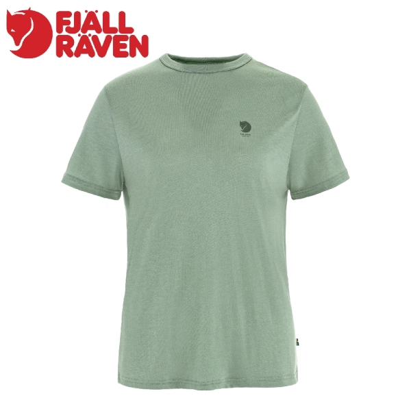 【Fjallraven 小狐狸 女 High Coast SS排汗衣《霧綠》】F14600267/機能衣/排汗衫/運動衫/棉T