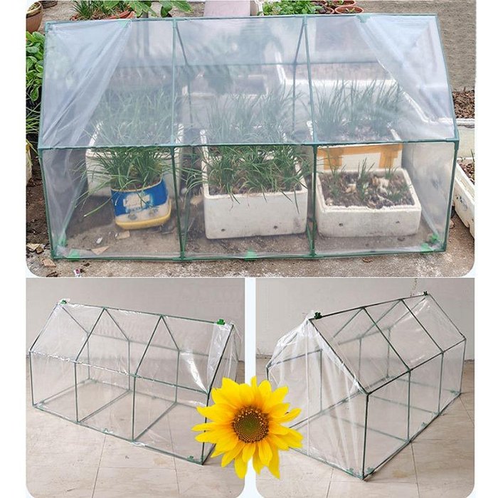 【珍愛頌】N350 套裝 尖頂保溫棚 小花棚 遮雨棚 花房 溫室暖房 花卉遮雨罩 蔬菜保溫 花卉保溫 防雨防凍 陽台種植
