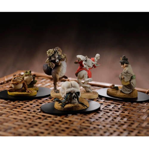 臣喵小舖】 現貨日版盒玩海洋堂miniQ 河鍋曉齋畫鬼盆景盒玩作品全五種1