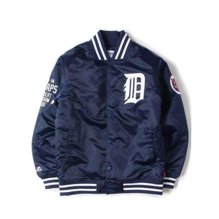 希望商店】WTAPS x MAJESTIC BENCH JACKET 14SS 經典虎頭刺繡棒球夾克
