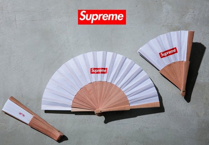 超搶手】全新正品日牌聯名Supreme x Sasquatchfabrix Folding Fan 木製