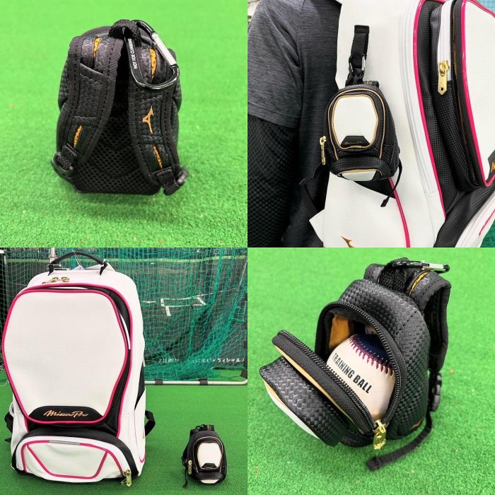 貳拾肆棒球-日本帶回超限定Mizuno pro 後背包吊飾 黑