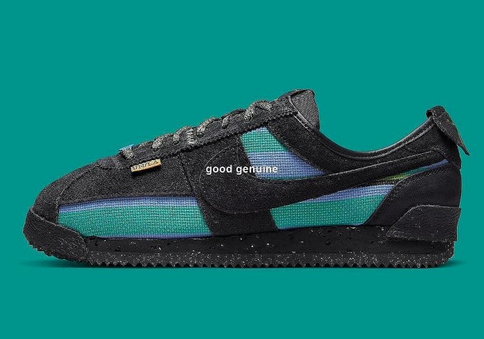 Union x Nike Cortez 黑藍綠低幫休閒百搭滑板鞋DR1413-001 男女【ADIDAS x NIKE】