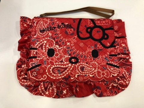 【震撼精品百貨】Hello Kitty 凱蒂貓~Hello Kitty 凱蒂貓化妝包-BND紅