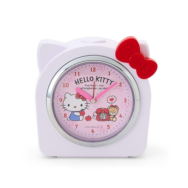 【震撼精品百貨】Hello Kitty 凱蒂貓~日本SANRIO三麗鷗 KITTY靜音秒針鬧鐘-TINY CHUM*30664