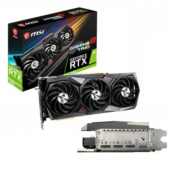 二手 MSI 微星 GeForce RTX 3090 GAMING X TRIO 24G 顯示卡 盒裝完整