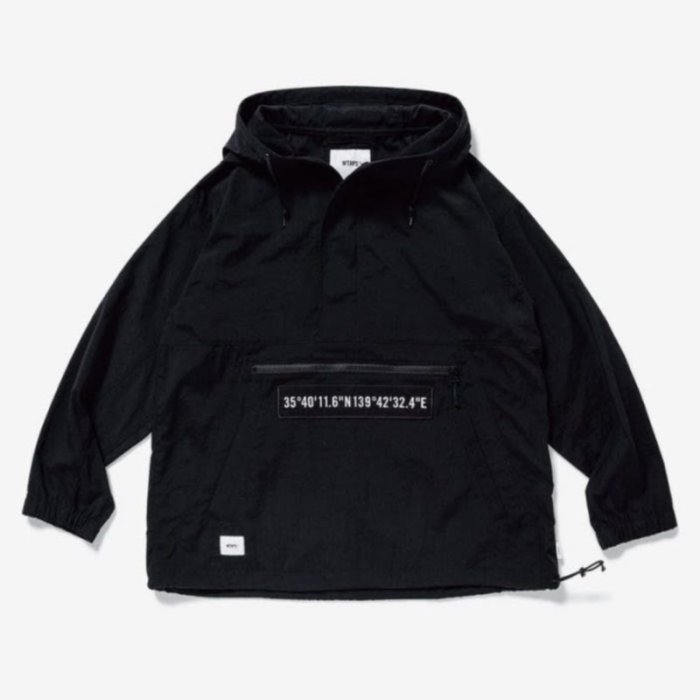 WTAPS DESIGN 19SS SBS /JACKET NYLON OXFORD 黑色衝鋒衣外套| Yahoo拍賣