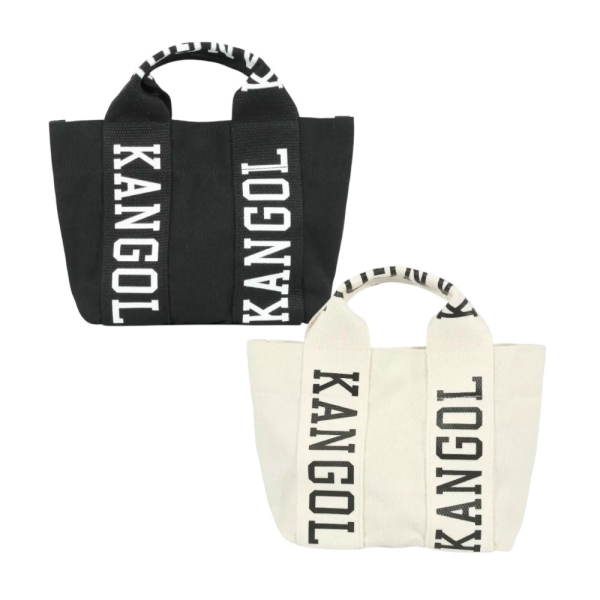 KANGOL 側背包 米白 / 黑 字母LOGO 帆布包 小方包 手提包 65551707-
