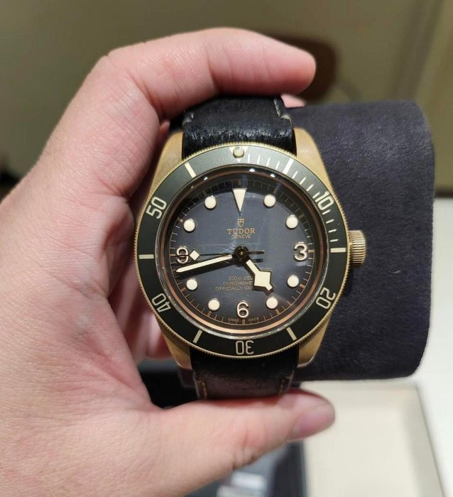 #史丹力名錶交流 TUDOR 帝舵 Black Bay Bronze 碧灣 79250BA 石板灰色面盤79250 BA 青銅錶 復古 雪花針